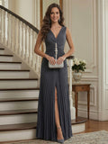 Freya Rose Grey front view mother of the bride dress