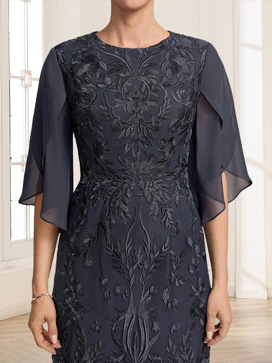 Jasmine June Grey side view mother of the bride dress