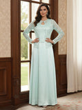 Nadia Rose Mint Green front view mother of the bride dress