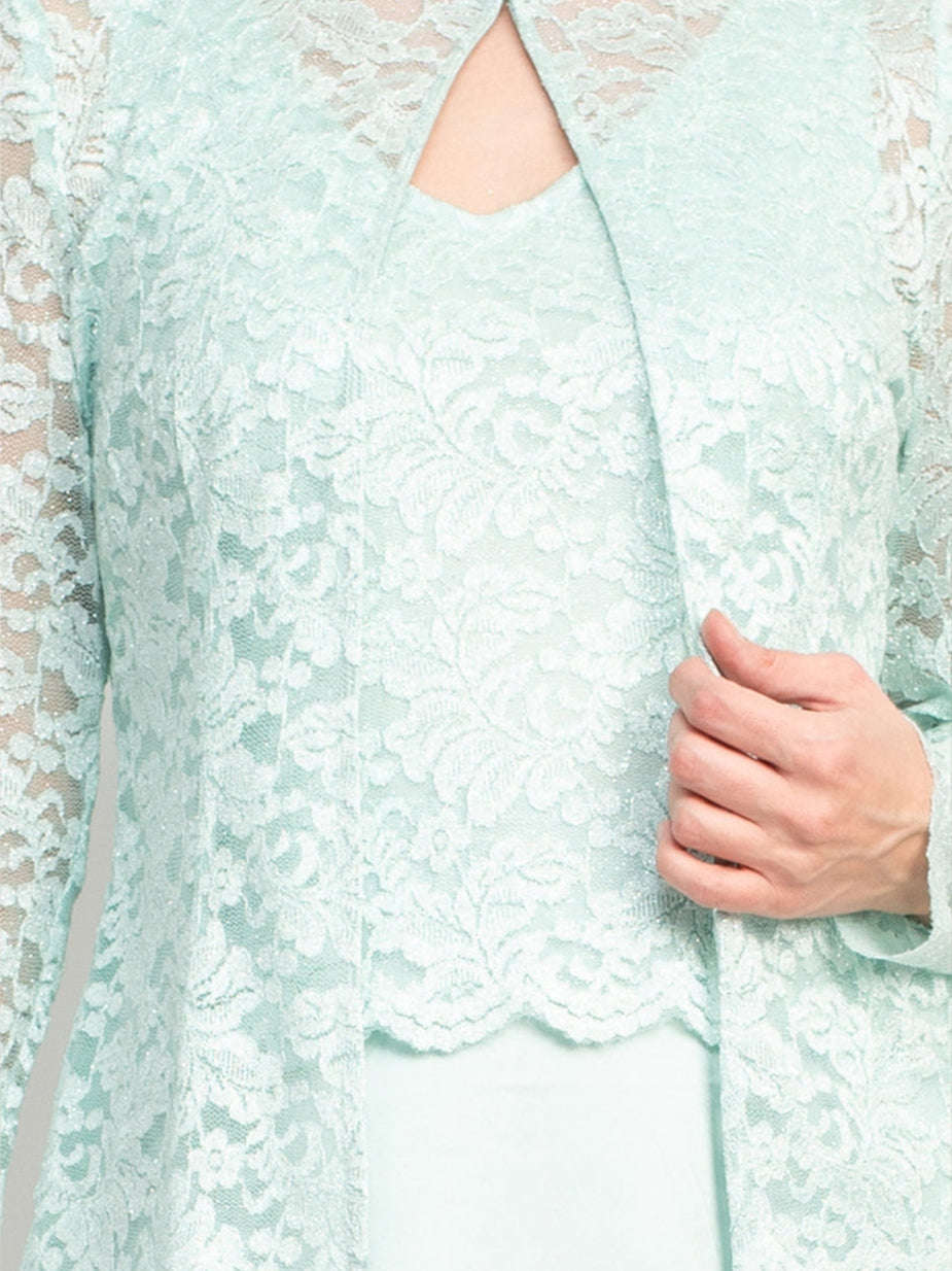 Nadia Rose Mint Green side view mother of the bride dress