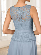 Kendra Rose Dusty Blue bodice detail mother of the bride dress