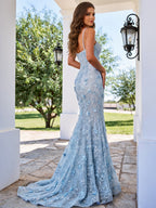 Briseida Lynn Sky Blue back view prom dress