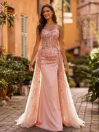 Wilhelmina Joy Pearl Pink front view prom dress