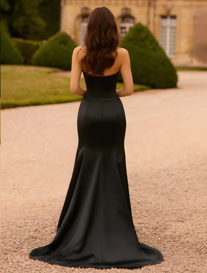 Sidonie Grace Black back view prom dress