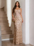 Quirina Eve Champagne front view prom dress