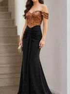 Petronella Mae Gold side view prom dress