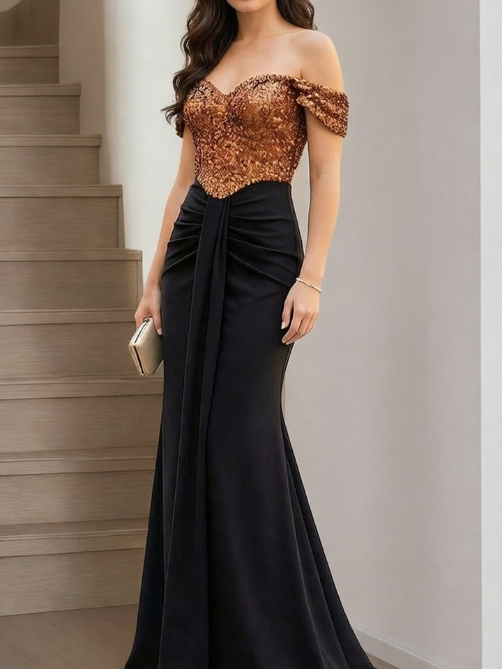 Petronella Mae Gold side view prom dress
