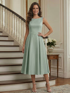 Prudence Rose Mint Green front view mother of the bride dress