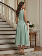 Prudence Rose Mint Green back view mother of the bride dress
