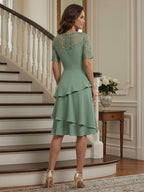 Eden Mae Mint Green back view mother of the bride dress