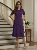 Eden Mae Grape front view mother of the bride dress