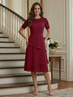 Eden Mae Burgundy back view mother of the bride dress