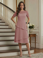 Eden Mae Mauve front view mother of the bride dress