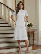 Eden Mae Ivory back view mother of the bride dress
