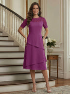 Eden Mae Orchid front view mother of the bride dress