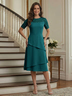 Eden Mae Peacock front view mother of the bride dress