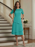 Eden Mae Turquoise back view mother of the bride dress