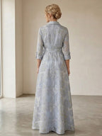 Daphne Lisette Sky Blue back view mother of the bride dress
