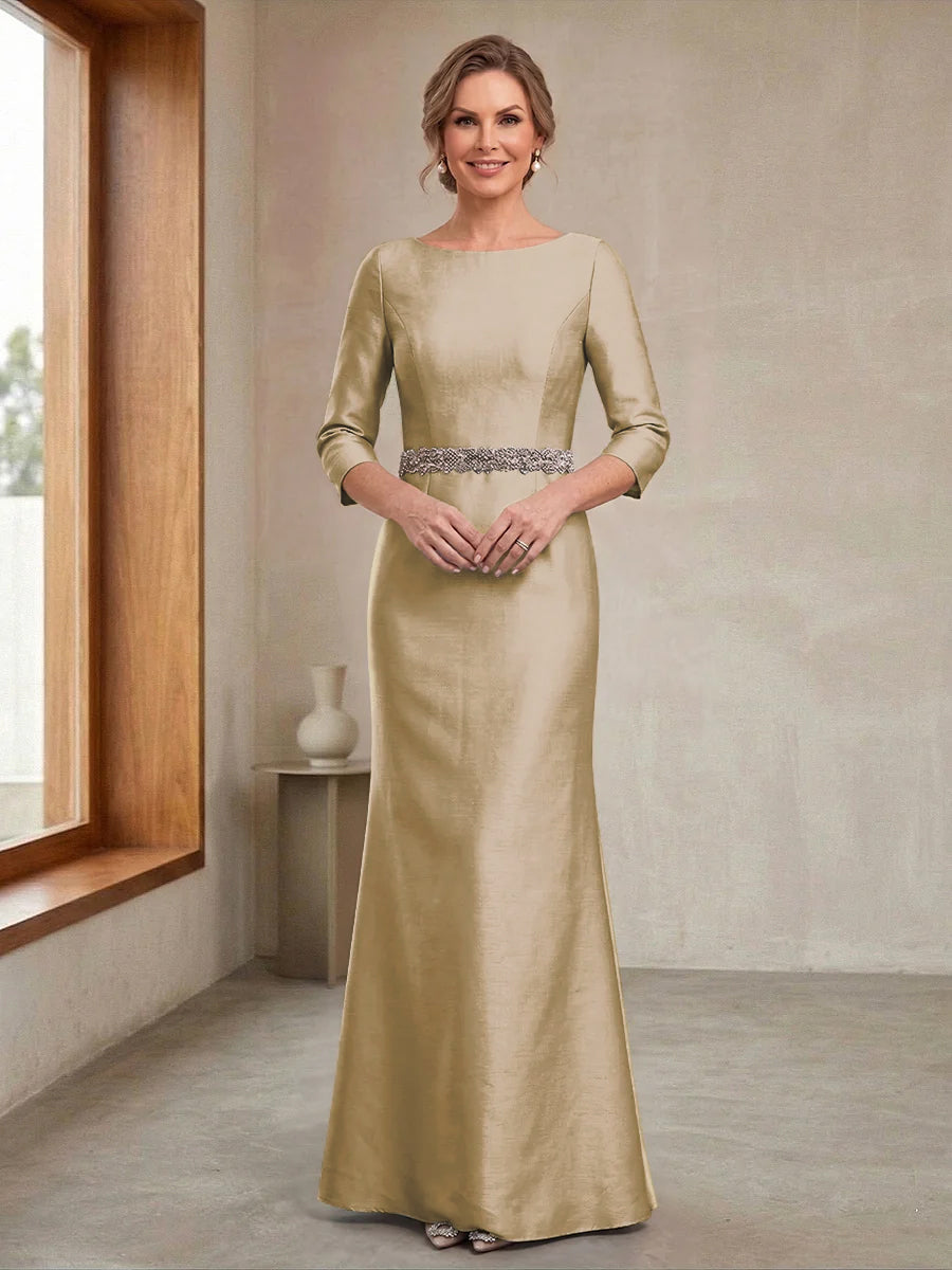 Marina champagne front view mother of the bride dress