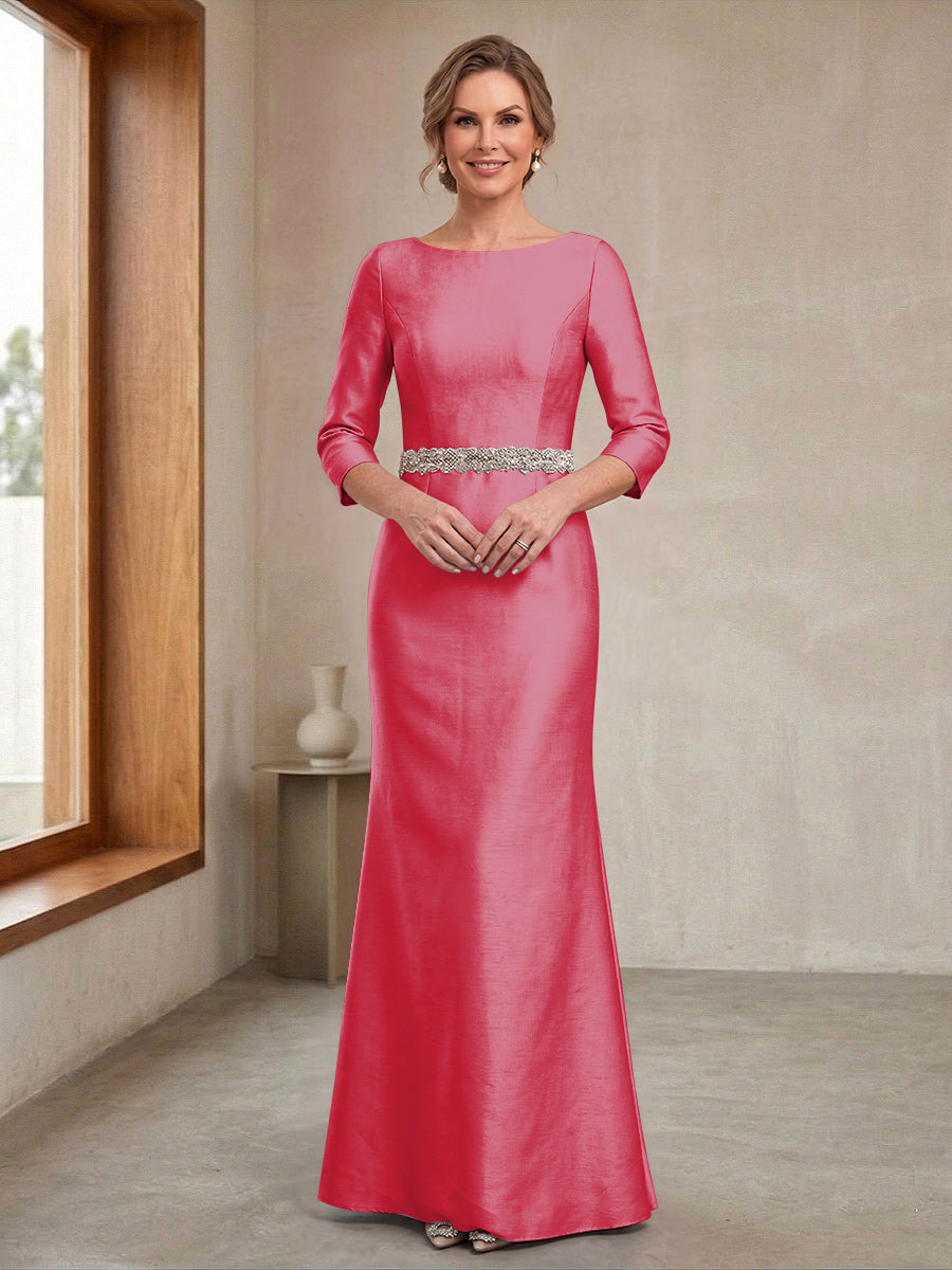 Delphine Iris Fuchsia front view mother of the bride dress