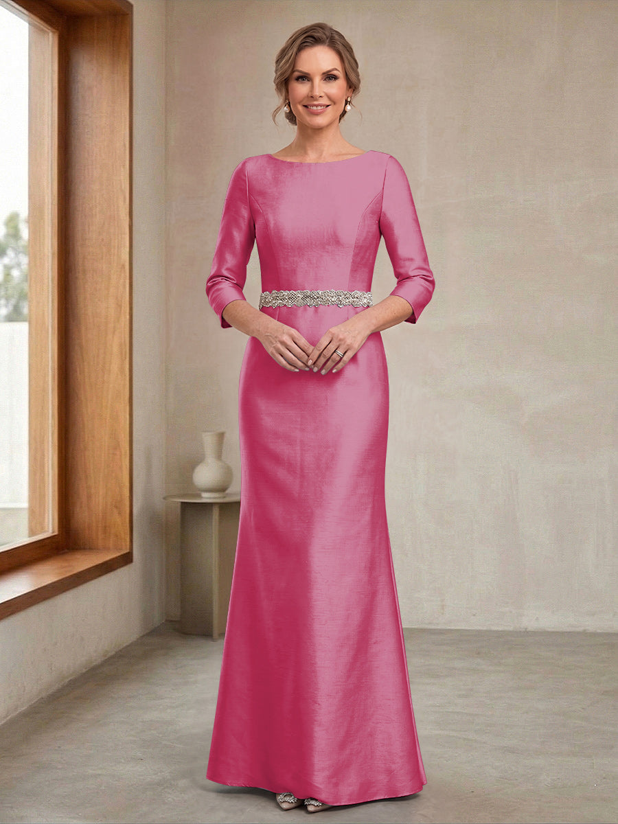 Delphine Iris Hot Pink front view mother of the bride dress