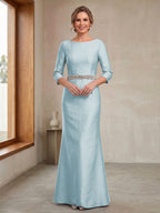 Marina sky blue alternate front view 2 mother of the bride dress