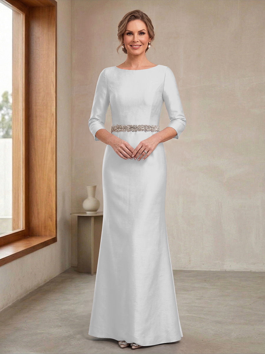 Delphine Iris Ivory front view mother of the bride dress