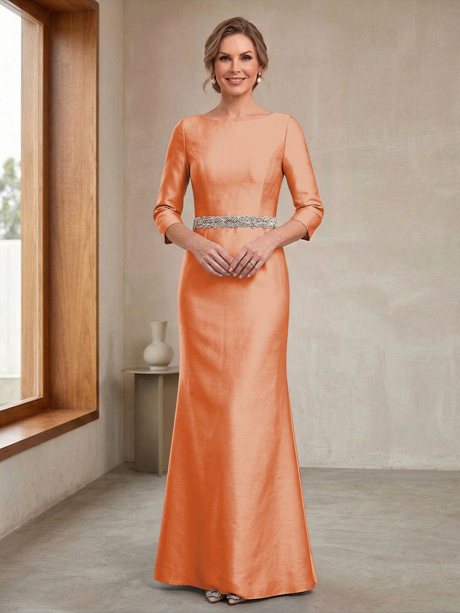 Marina orange front view mother of the bride dress