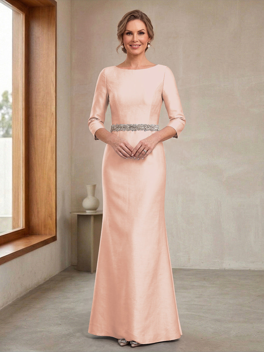 Marina peach front view mother of the bride dress