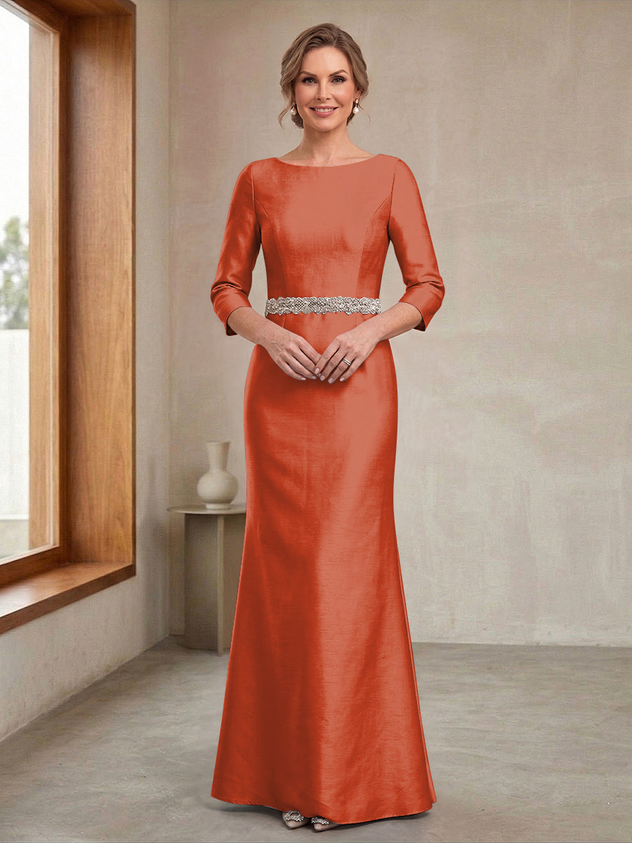 Delphine Iris Red front view mother of the bride dress