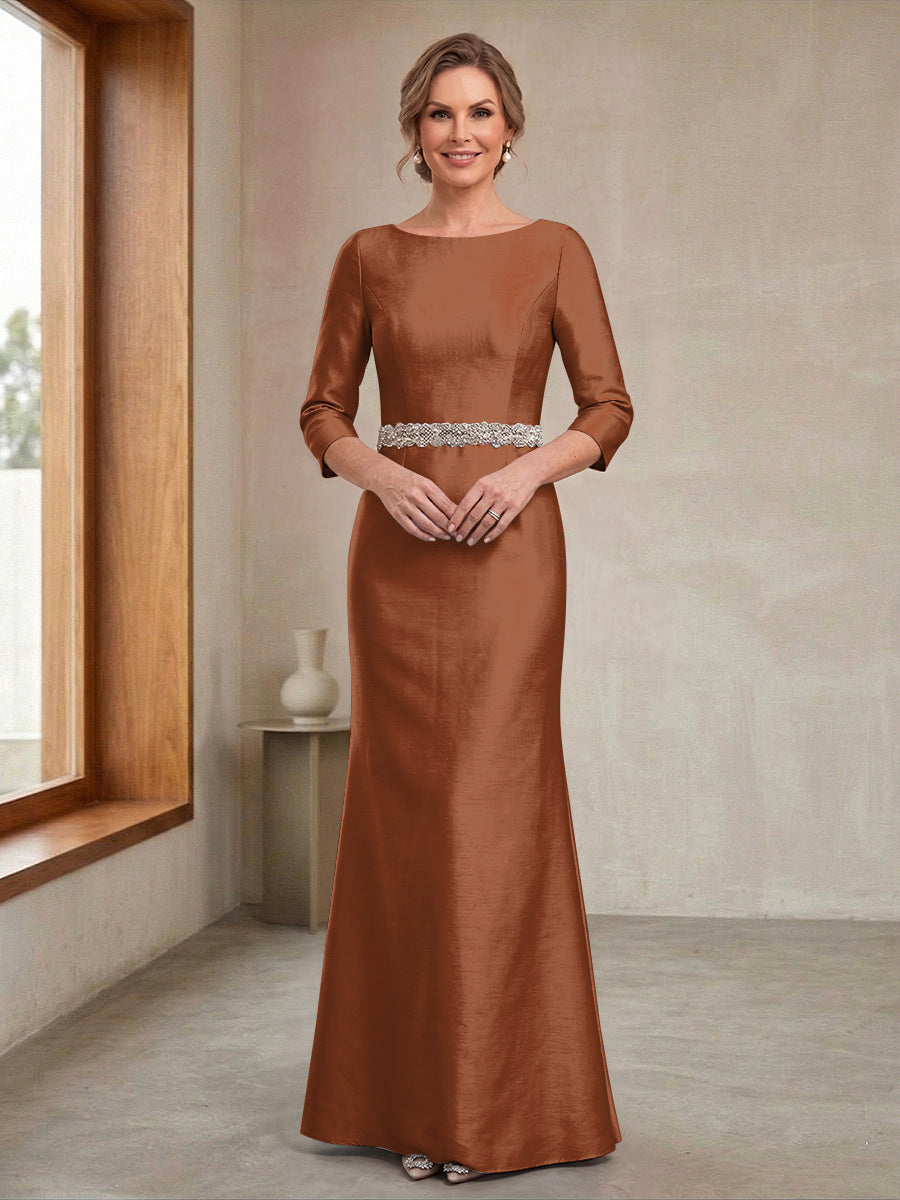 Marina rust front view mother of the bride dress