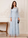 Rosamund Lane Sky Blue front view mother of the bride dress