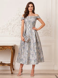 Violetta June Sky Blue front view mother of the bride dress