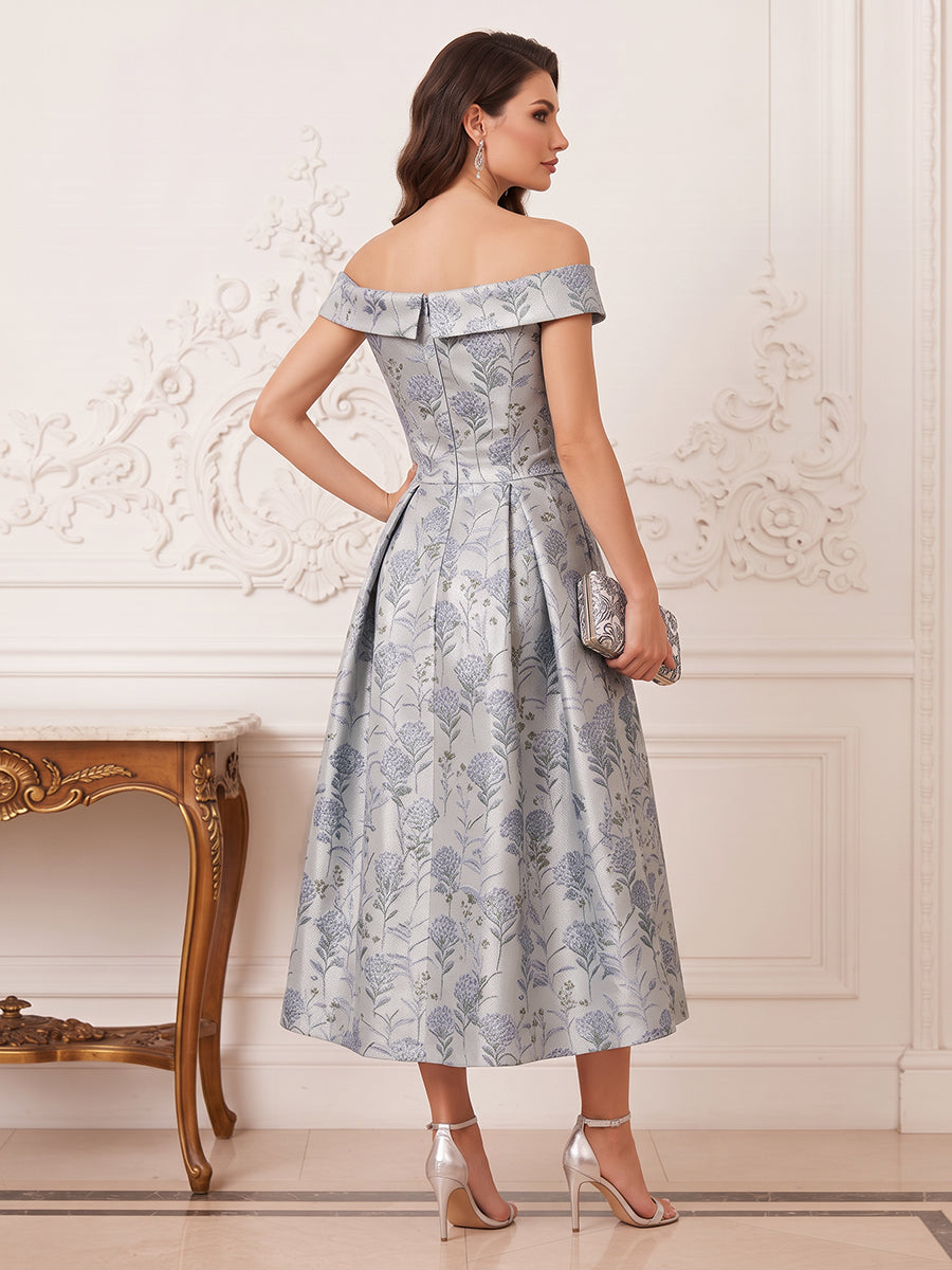 Violetta June Sky Blue back view mother of the bride dress