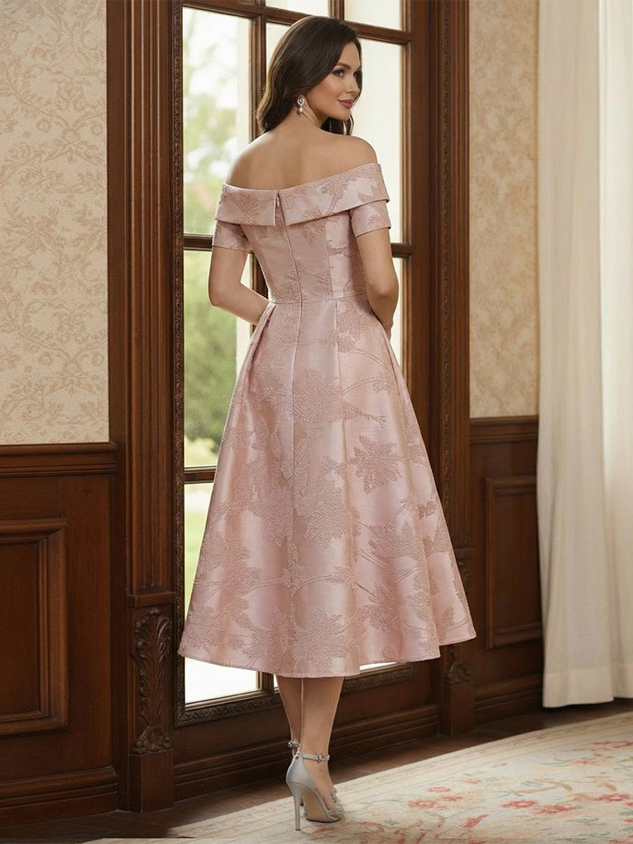 Ophelia June Rose Pink back view mother of the bride dress