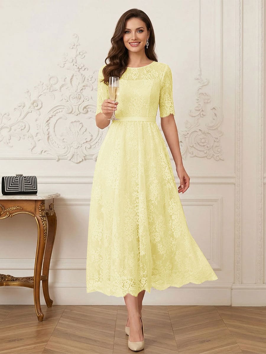 Jessalyn Rue Daffodil front view mother of the bride dress