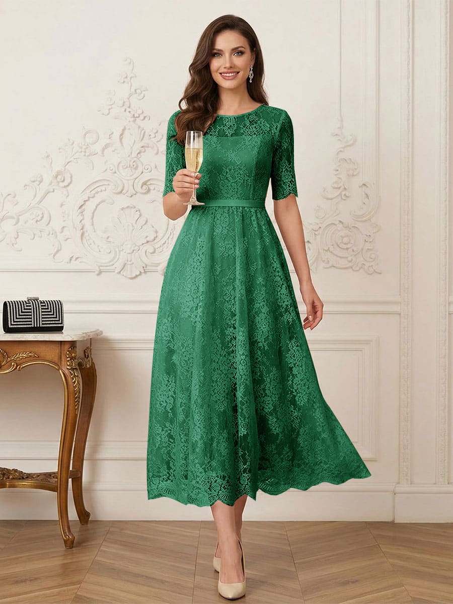 Jessalyn Rue Emerald front view mother of the bride dress