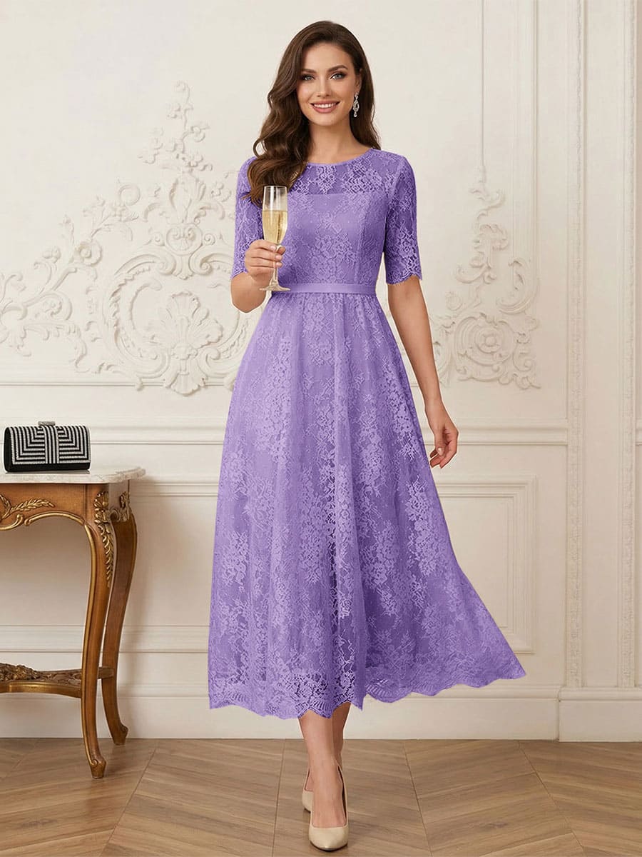 Jessalyn Rue Lilac front view mother of the bride dress