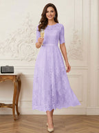 Jessalyn Rue Lilac back view mother of the bride dress