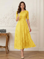 Jessalyn Rue Gold back view mother of the bride dress