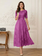 Jessalyn Rue Orchid front view mother of the bride dress