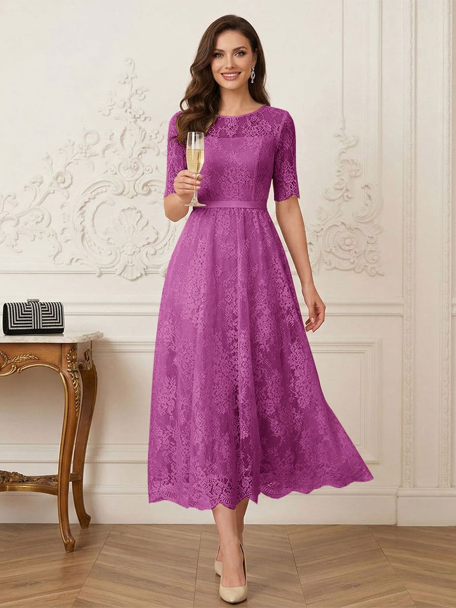 Jessalyn Rue Orchid front view mother of the bride dress