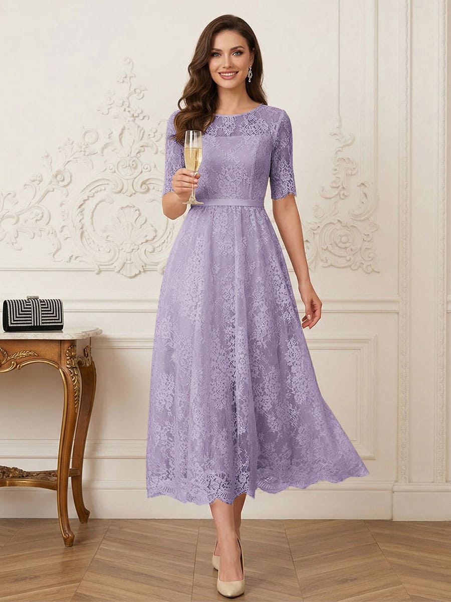 Jessalyn Rue Wisteria back view mother of the bride dress