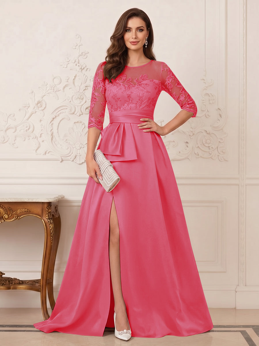 Melisande Dawn Fuchsia front view mother of the bride dress