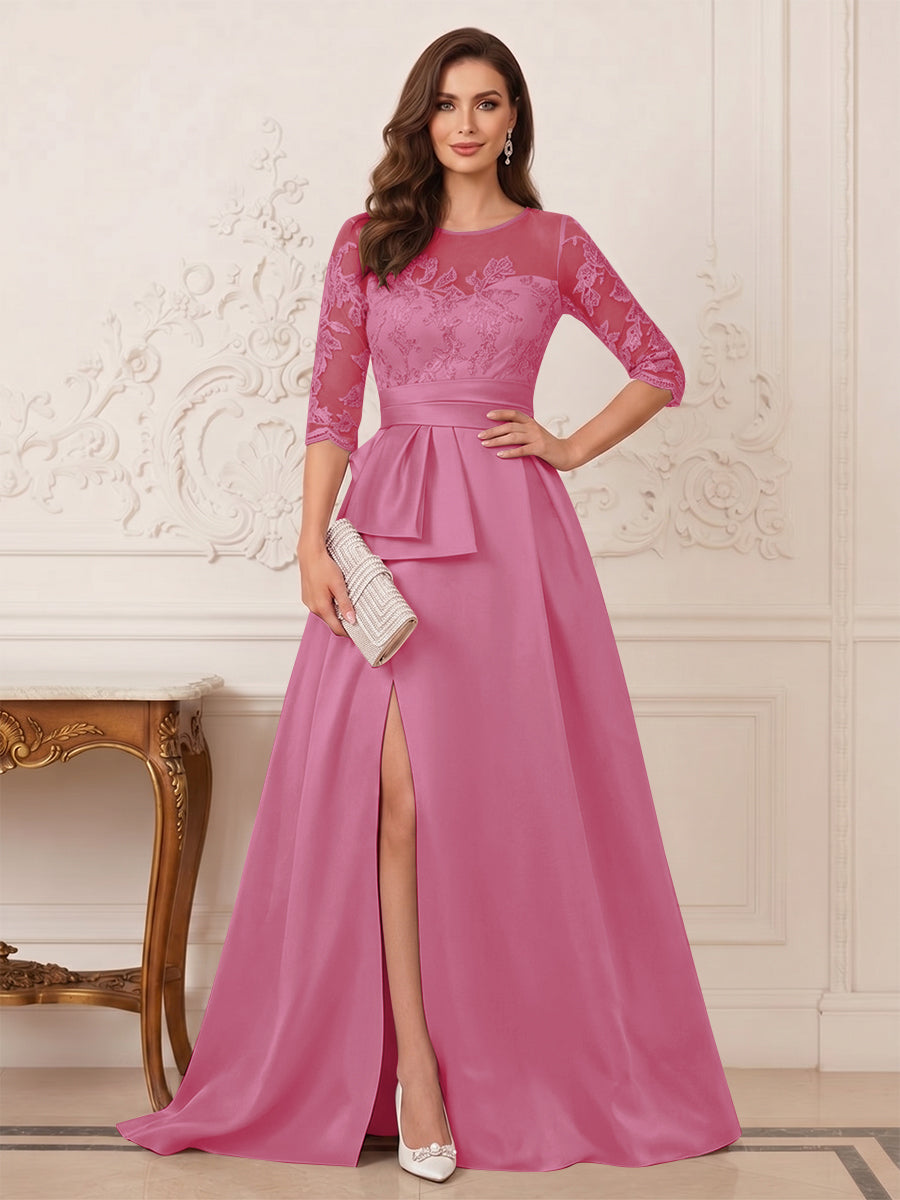 Melisande Dawn Hot Pink front view mother of the bride dress