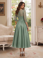 Juliana June Sage Green back view mother of the bride dress
