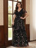 Therese June Black front view mother of the bride dress