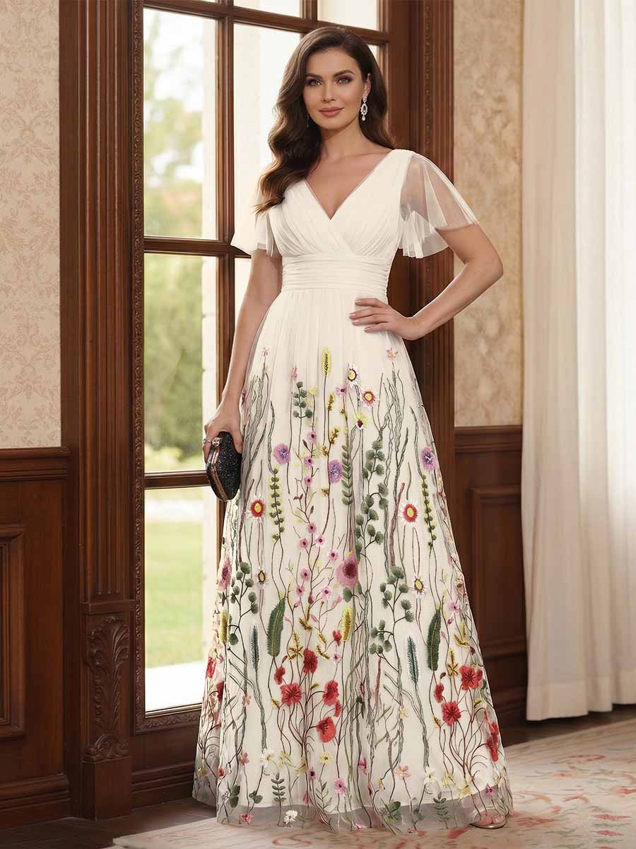 Therese June Ivory front view mother of the bride dress