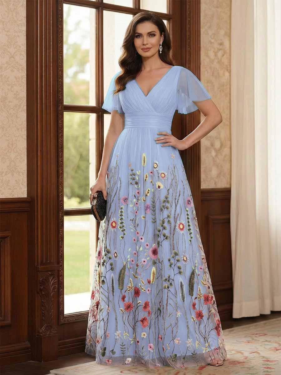 Therese June Lavender front view mother of the bride dress