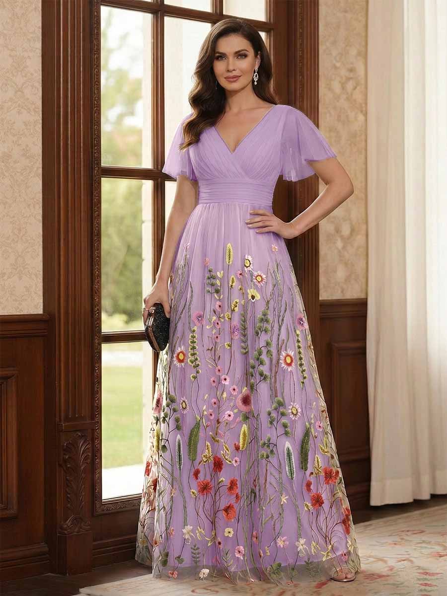 Therese June Mauve front view mother of the bride dress